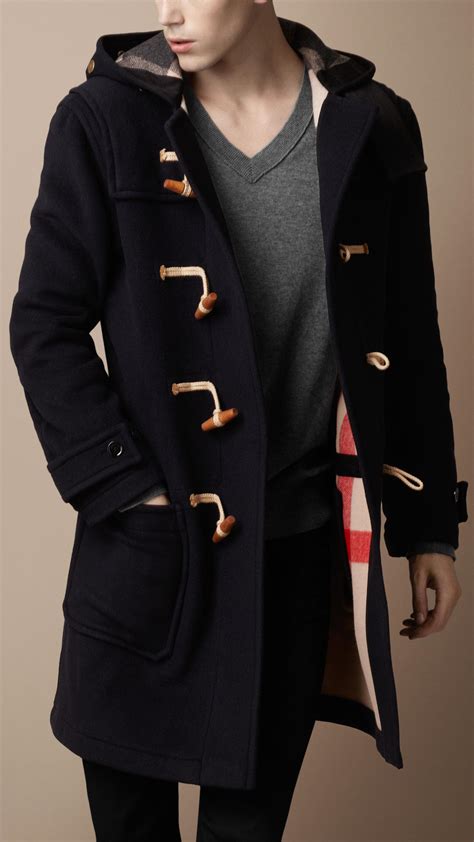 burberry wool coat with hood men